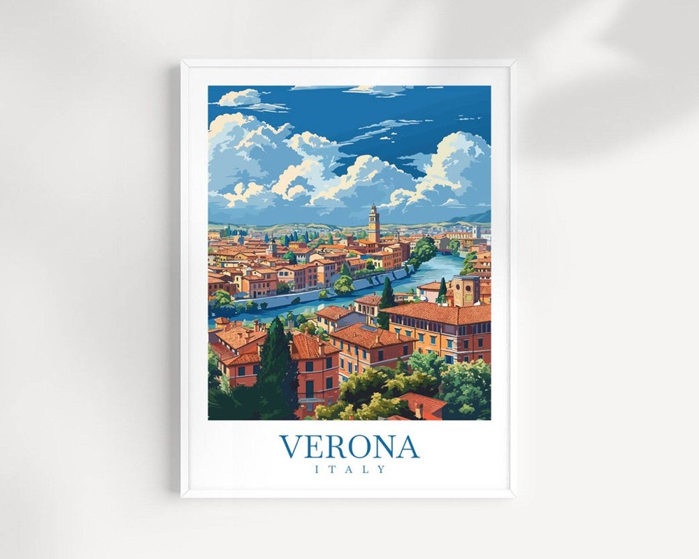 Verona Travel Print Wall Art Italy Wall Hanging Home Decoration Verona Gift Art