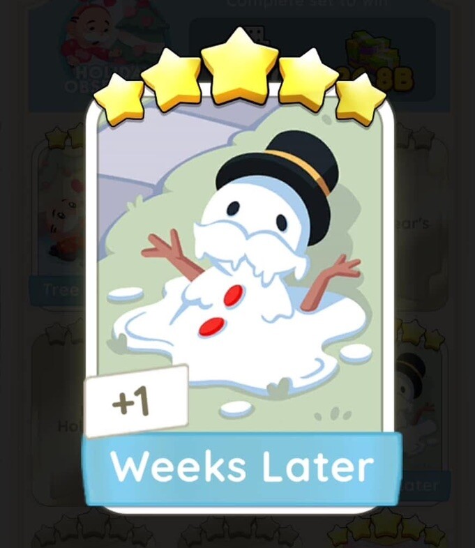 Weeks Later - Monopoly Go - Sticker - 5Star⭐️