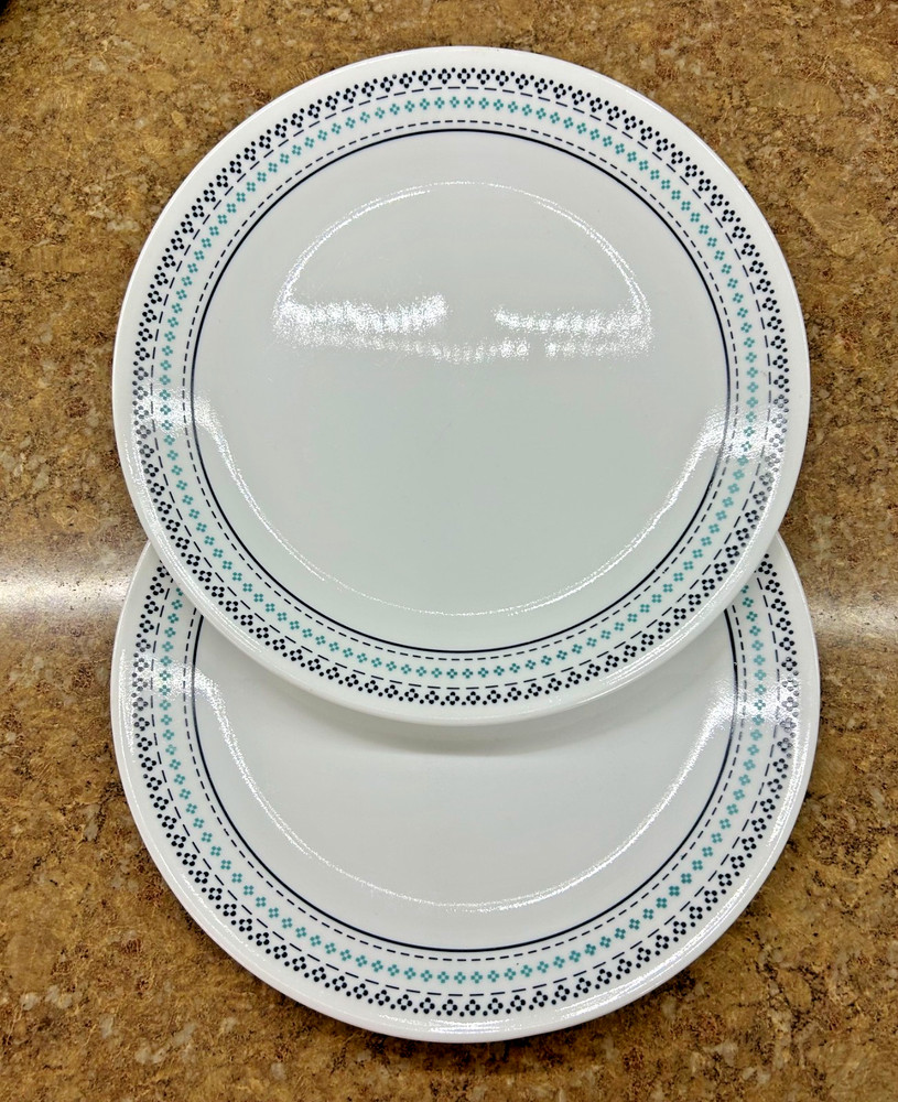🏷️ Corelle Folk Stitch Dinner Plates (Set of 2) 10 1/4