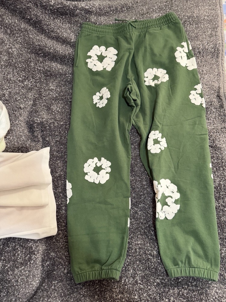 Denim Tears Wreath Sweatpants Green XL