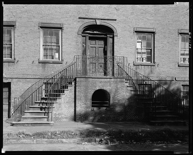 Savannah Georgia Davenport House Columbus Square 1940s Stairway Entrance