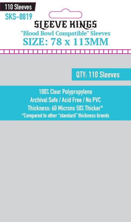 Blood Bowl Card Sleeves 78x113mm 110-Pack 60 Micron SKS-8819