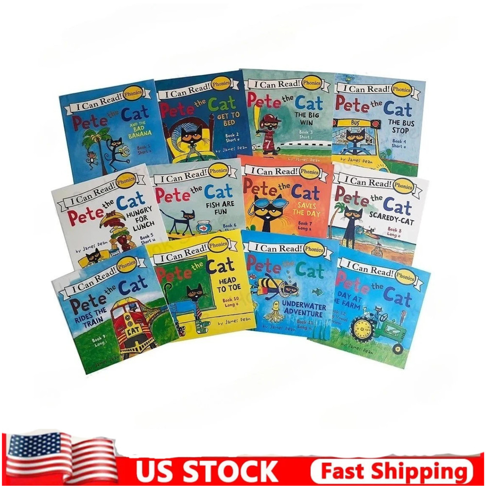 Pete the Cat I Can Read Phonics Kids Decodable Books Lot 12