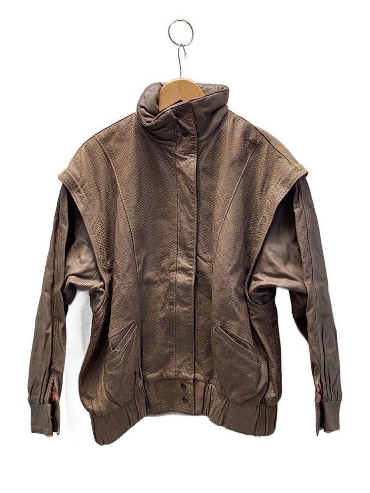 Leather Jacket Blouson/-/Leather/Brw/Plain 3499