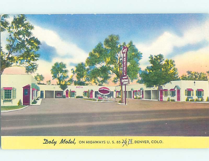 Pre-1980 MOTEL SCENE Denver Colorado CO m/09 AD8924