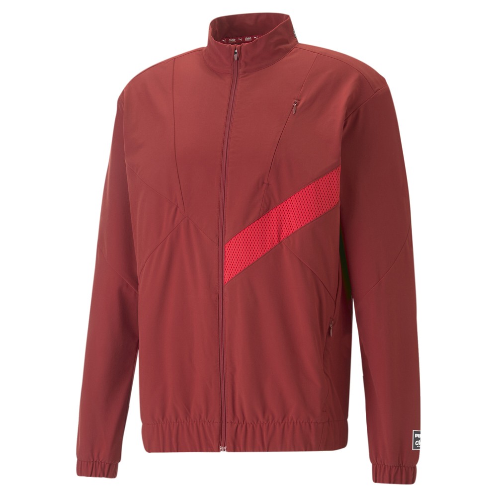 PUMA  X Ciele Running Tracksuit Full Zip Jacket Mens Red Casual Athletic Outerwe