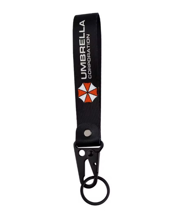 Resident Evil Umbrella Corporation Lanyard Wrist Strap Keychain Keyring