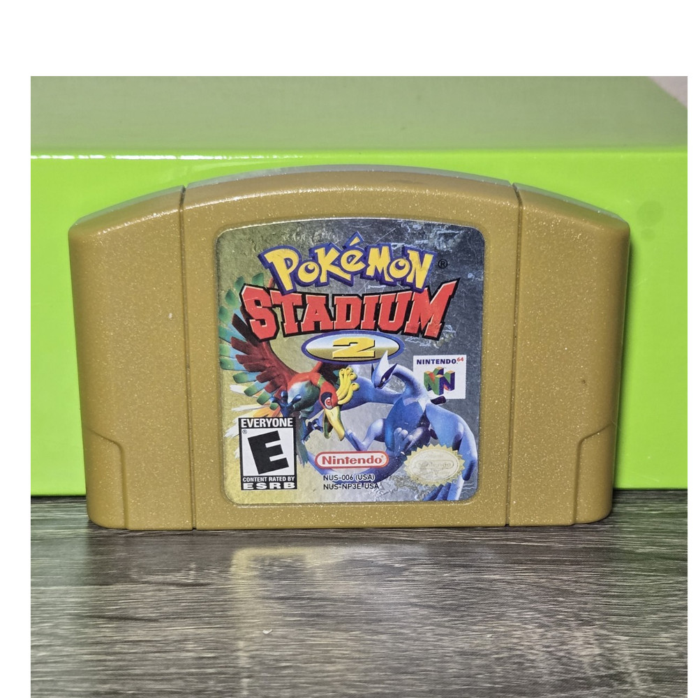 Pokemon Stadium 2 N64 Authentic Gold Cartridge Tested Working Nintendo 64