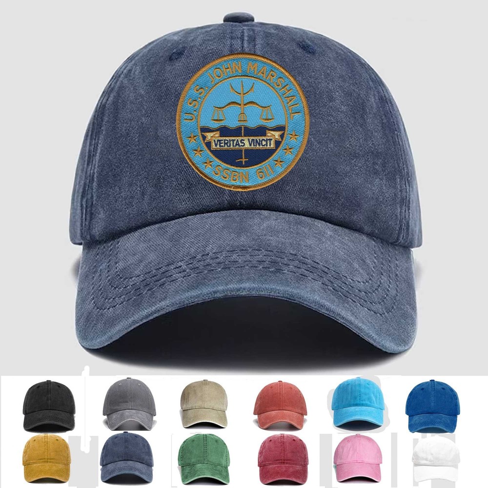 Custom Embroidered Hat SSBN-611 USS John Marshall, Veteran Cap, Trucker Hat,Gift