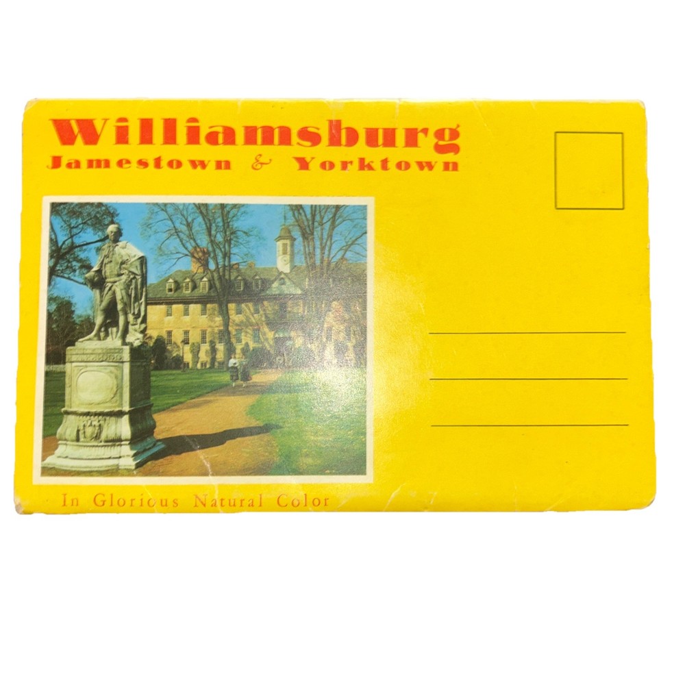Williamsburg Jamestown And Yorktown Souvenir Folder