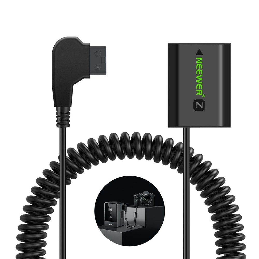 NEEWER D Tap to NP-FZ100 Dummy Battery with Cable for V Mount Battery Stable ...