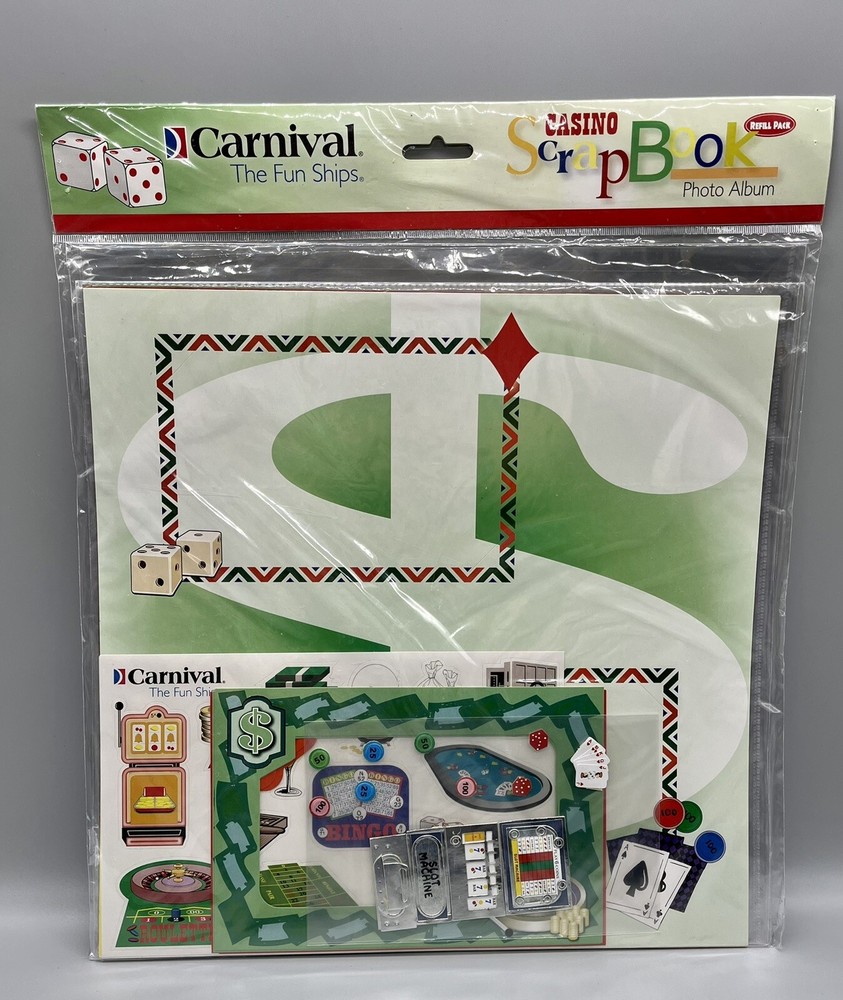 NEW/SEALED ~ Carnival Cruise Lines ~ Casino Scrapbook Bundle Kit for Photo Album