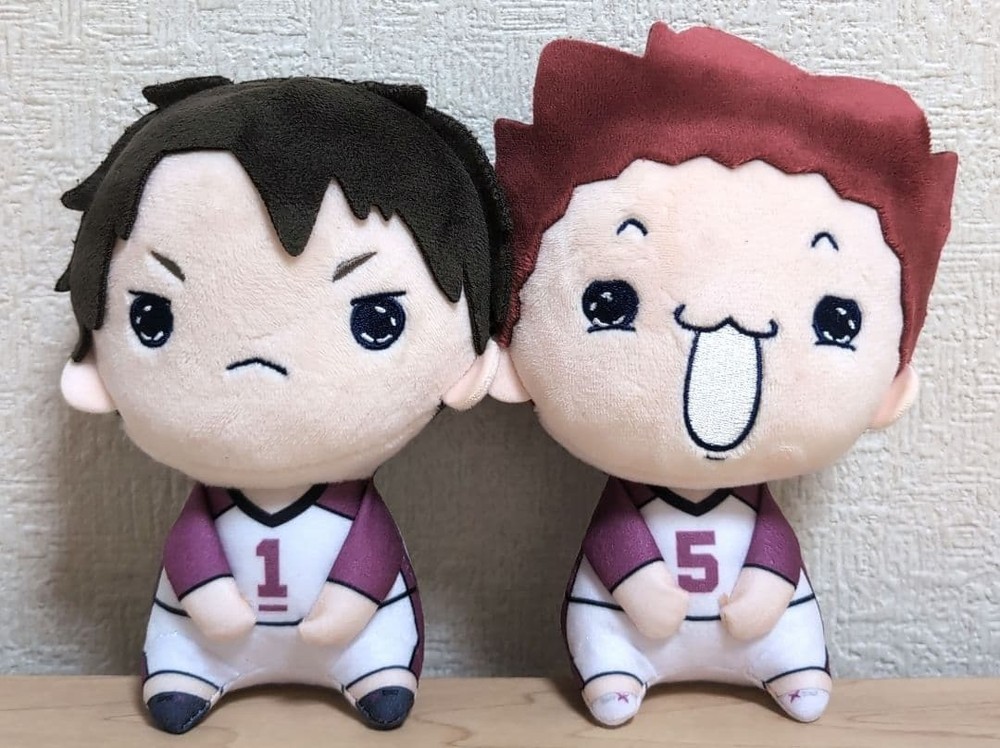 Haikyu Haikyuu Mochipiko Plush Doll Wakatoshi Ushijima & Satori Tendo Set of 2