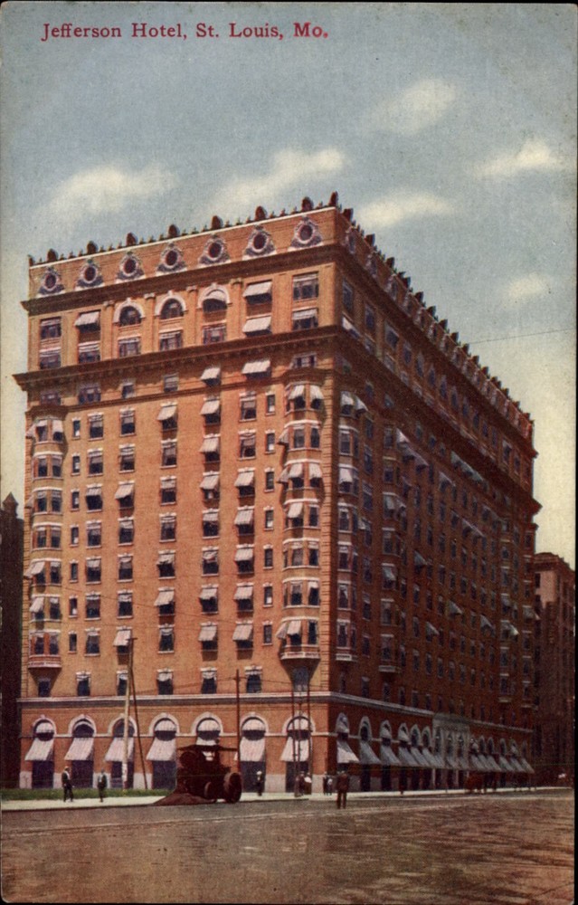 Jefferson Hotel St Louis Missouri vintage postcard b804