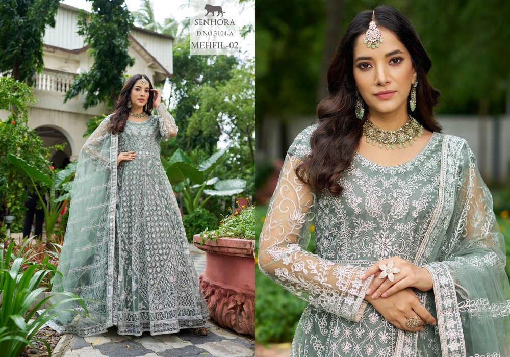 STEPNSHOP READY TO WEAR BEAUTIFUL WEDDING PARTY WEAR ANARKALI LONG DRESS WOMEN
