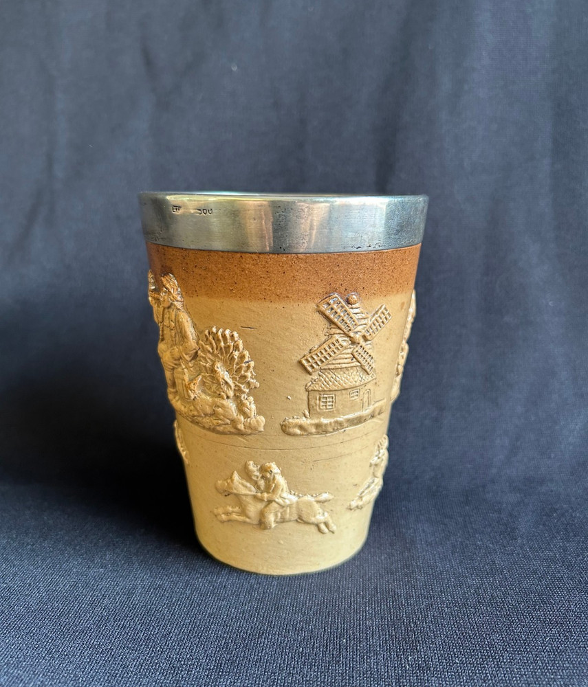 Royal Doulton Lambeth Stoneware Cup - Hunt Scene
