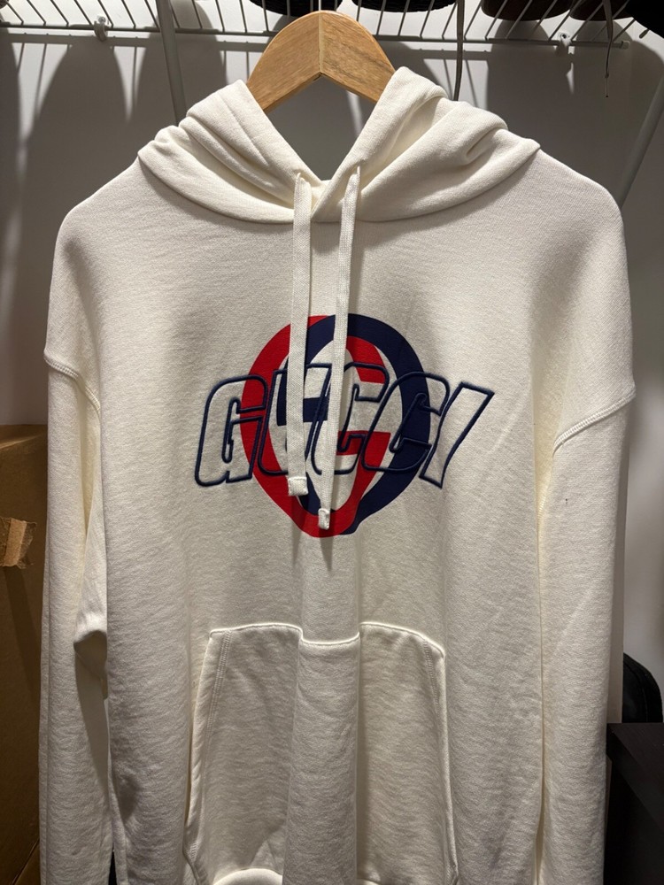Gucci cotton jersey hoodie off white (never worn)