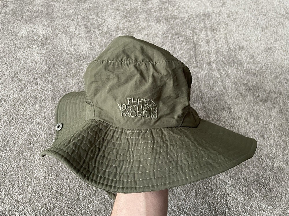 The North Face Bucket Hat Mens Army Green One Size Hiking Outdoor Safari Sun Cap