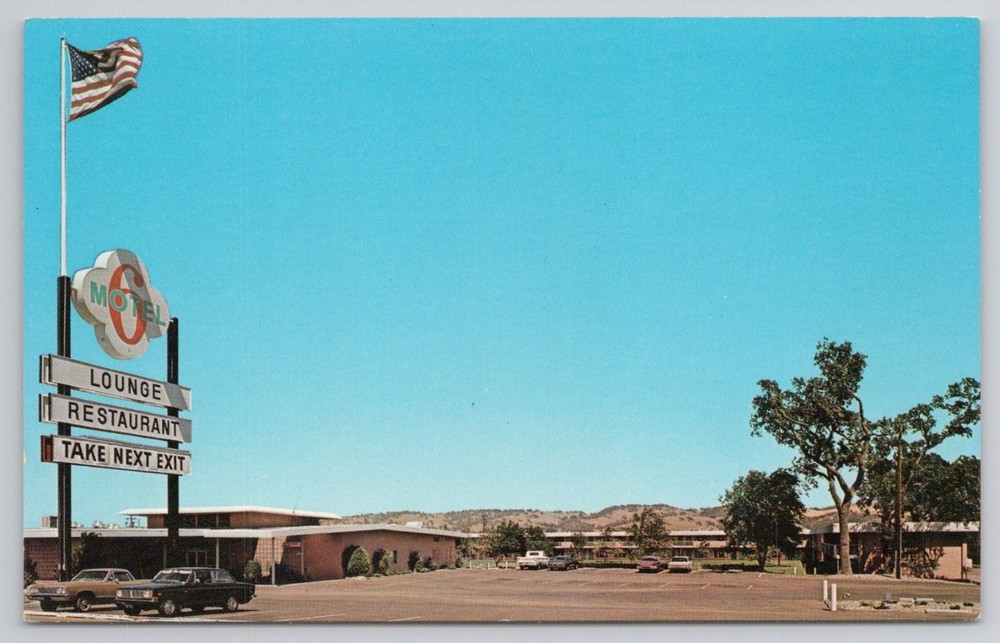 Motel 6 Paso Robles CA Hwy 101 Vintage Postcard 1970s Americana