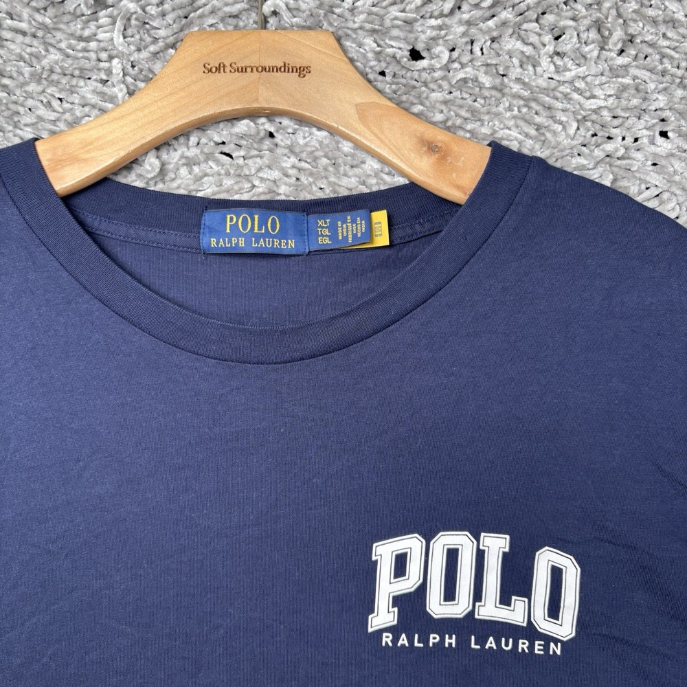 Polo Ralph Lauren T-Shirt Mens XLT (TALL) Navy Blue Short Sleeve Designer Preppy