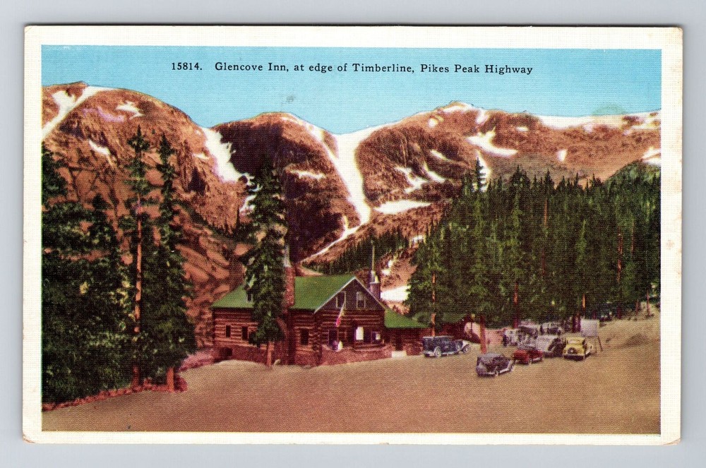 Pikes Peak CO-Colorado, Glencove Inn, Advertising, Vintage Postcard