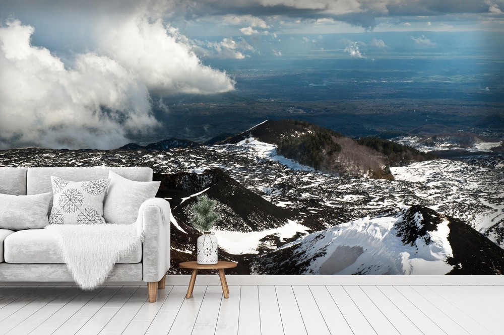 3D Sky Mountain Winter Landscape Wall Murals Wallpaper Murals Wall Sticker