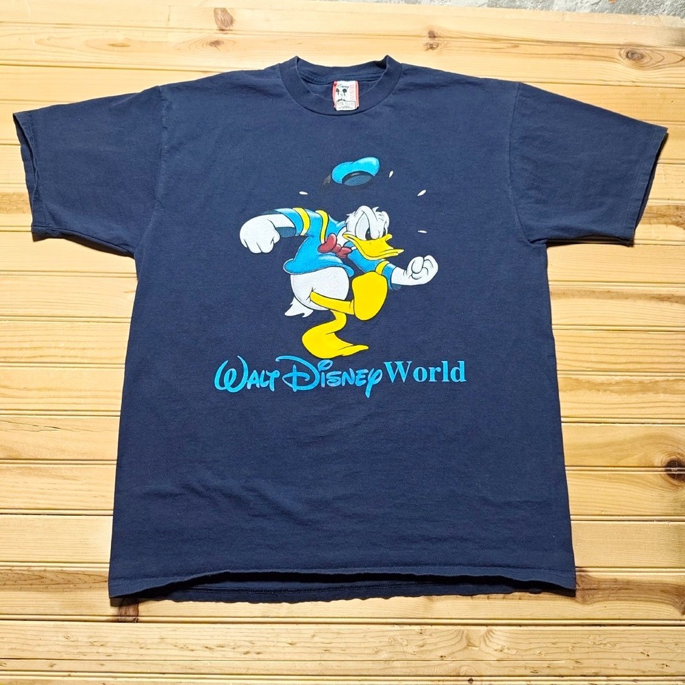 Vintage 90s Walt Disney World Donald Duck Cartoon Movie Souvenir T-Shirt USA XL