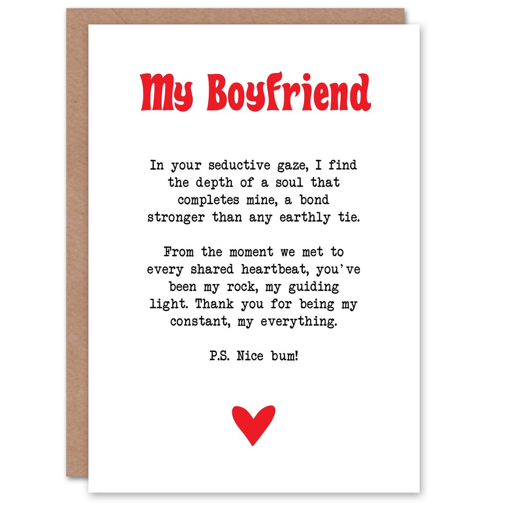 Greeting Card Love Poem My Everything Boyfriend Romantic Poetry Valentine's Day