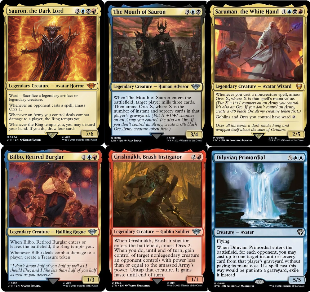 Sauron, the Dark Lord Commander Deck EDH 100 Magic Cards Custom Deck MTG Orcs NM