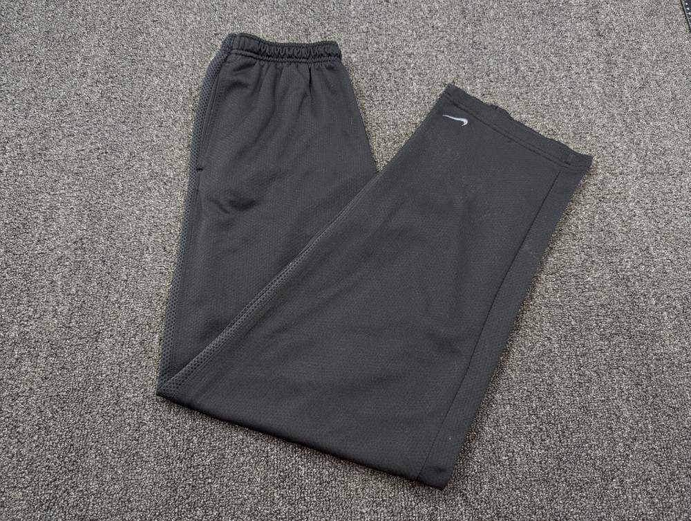Nike Fit Men's Black Training Track Pants with Pockets Zip Ankle Size Large 148759