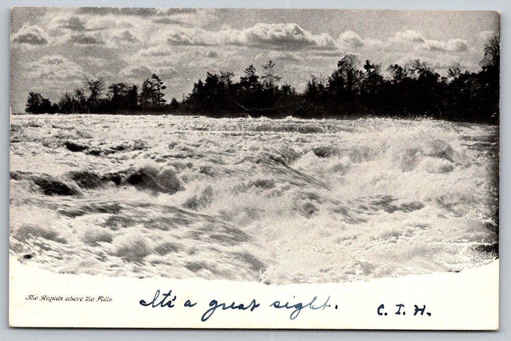 1905 The Rapids Above the Falls Vintage Postcard by J Murray Jordan