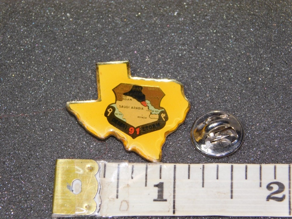 VINTAGE MILITARY PIN    DESERT STORM 91 MIDDLE EAST MAP