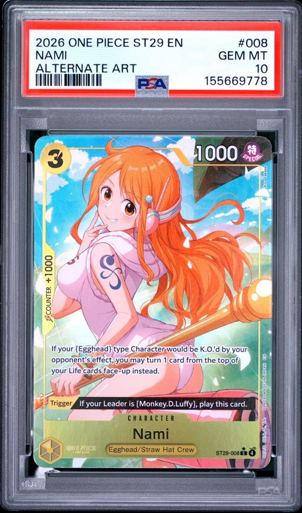One Piece Nami 2026 Starter Deck St29-Egghead #008 Alternate Art Psa 10RCH IS ACCEPTING CONSIGNMENTS! UP TO 95% PAYOUTS!