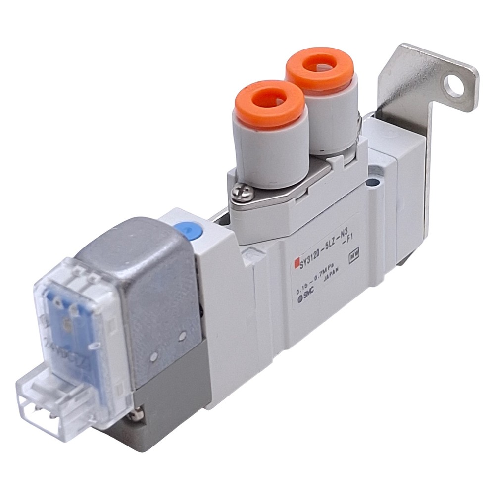 SMC SY3120-5LZ-N3-F1 Solenoid Valve 2-Position 5-Port , 0.15-0.7MPa, 24VDC Coil