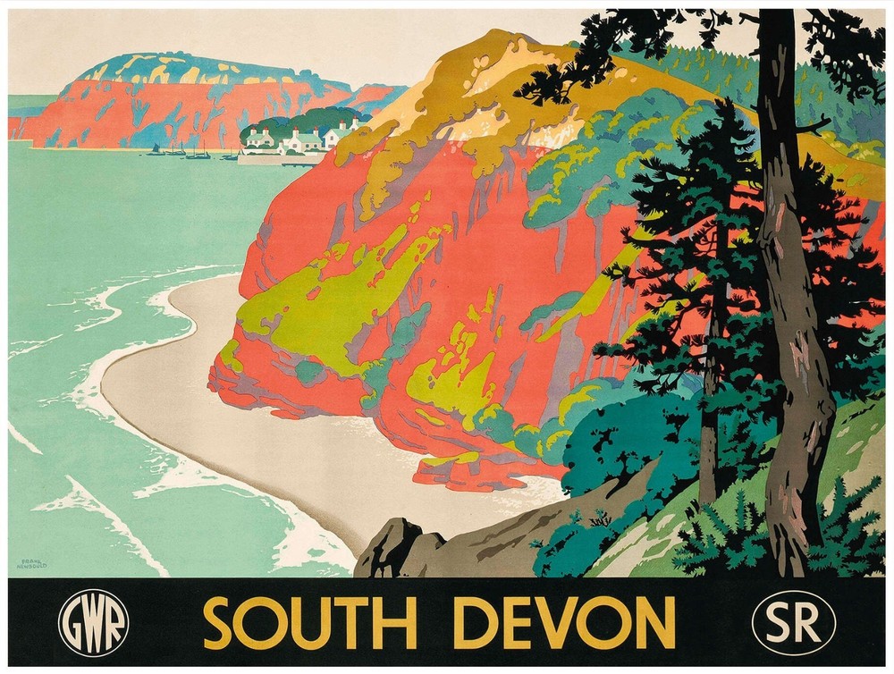 South Devon British Rail Vintage Travel Poster Print