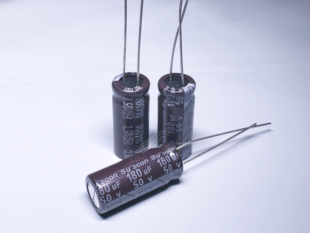 20Pcs HG Suscon 180uF 50V 8x20 Radial Capacitor Low Impedance High Frequency