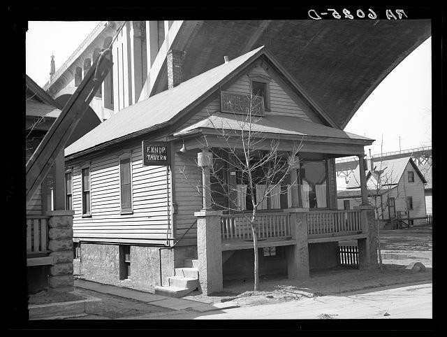 Photo:Milwaukee Wisconsin 1936 Wisconsin Ave Viaduct House F Knop Tavern