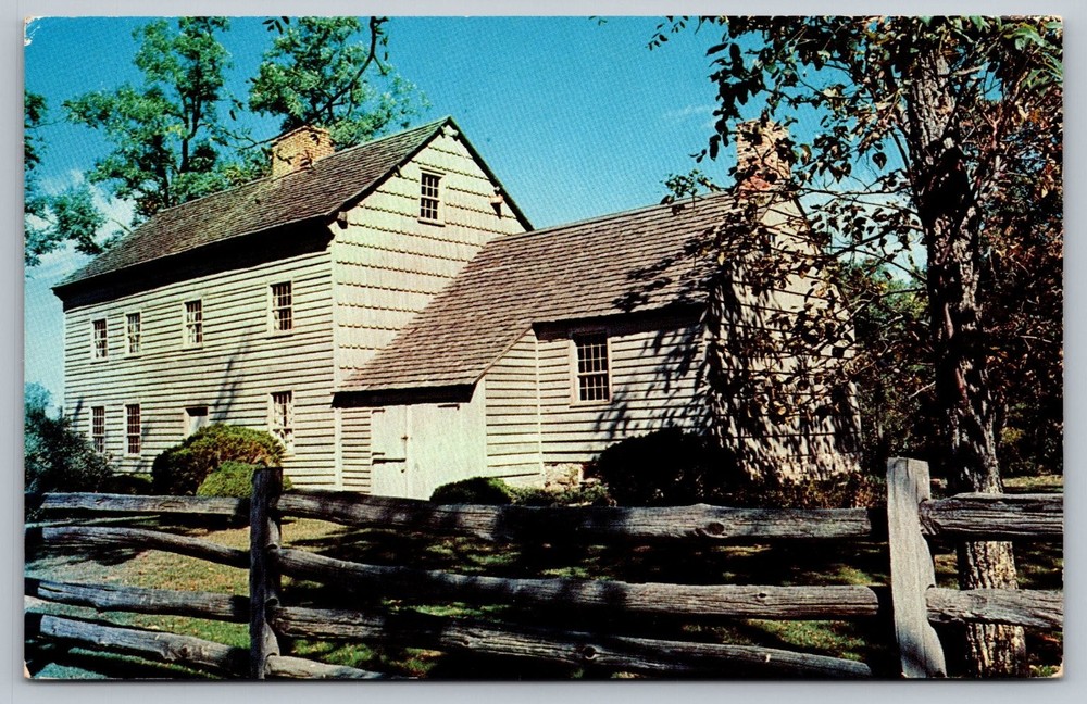 Historic Thompson House Long Island NY Vintage Tomlin Postcard