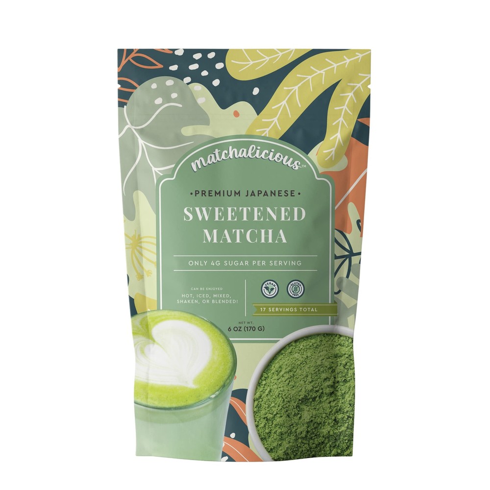 Sweetened Japanese Matcha Green Tea Powder Vegan Gluten-Free