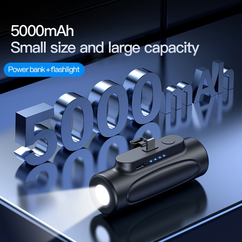 5000mAh Fast Charging Portable Power Bank for iPhone 14 13 12 11 External Battery Pack with High Capacity