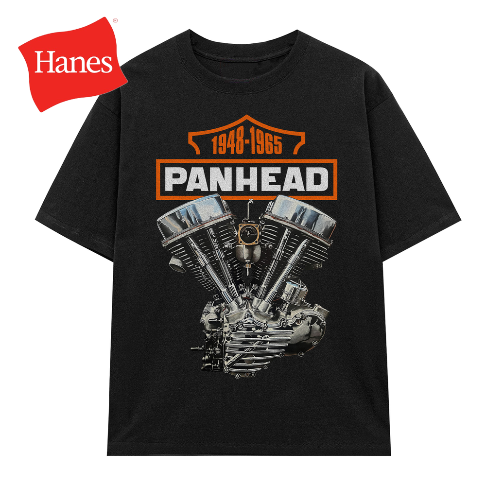 Hanes Tag Panhead HD Motorcycles Biker 90s Vintage Feel T-Shirt 104026