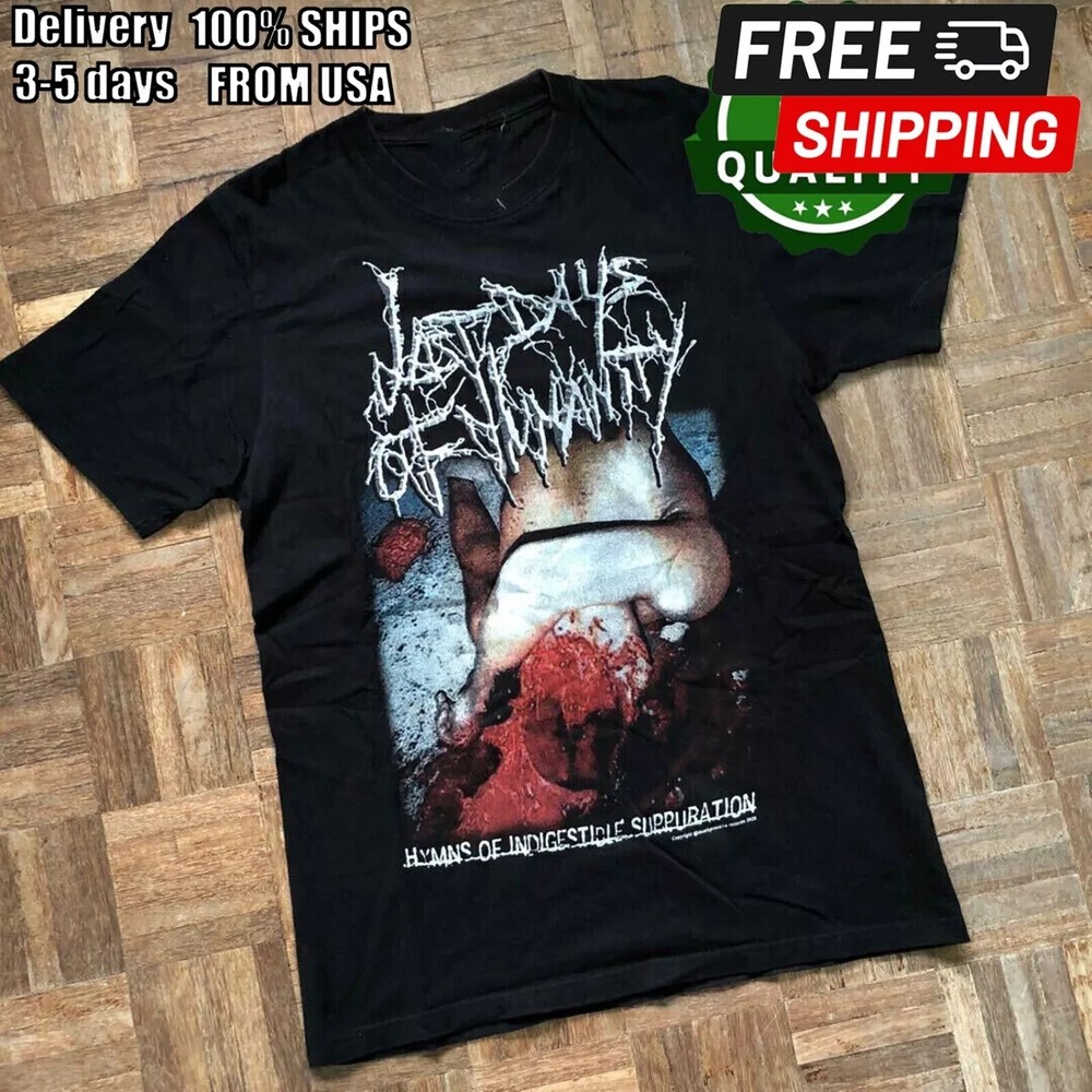 Last Days Of Humanity goregrind band Black Unisex S-5XL T-Shirt