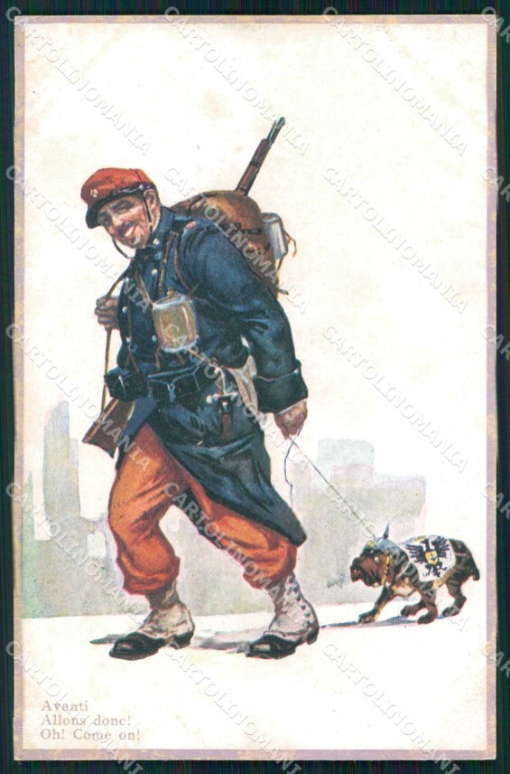 WWI WW1 Italian Propaganda Patriotic War Humor Codognato cartolina XF9006
