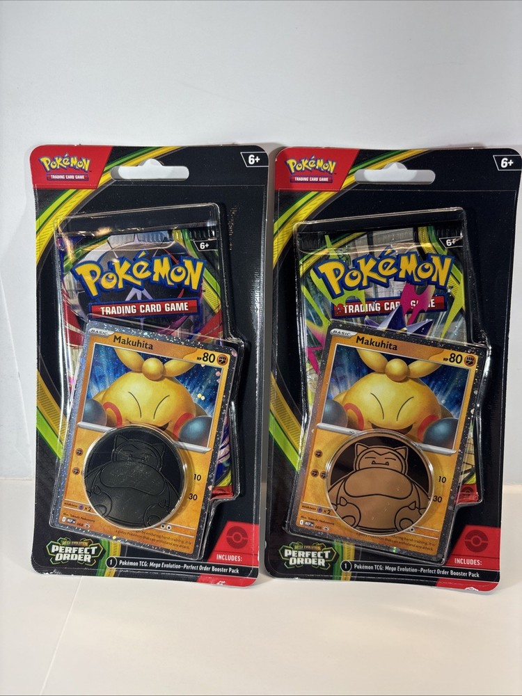 Pokemon Mega Evolution Perfect Order Checklane Blister 2 Pack Bundle - Makuhita