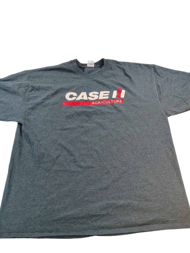 Men's 2XL Dark Grey Short Sleeve Case Agriculture Logo T-Shirt