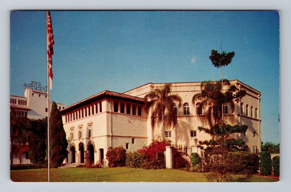 Florida FL Lakeland Harry S Mayhall Auditorium Vintage Postcard