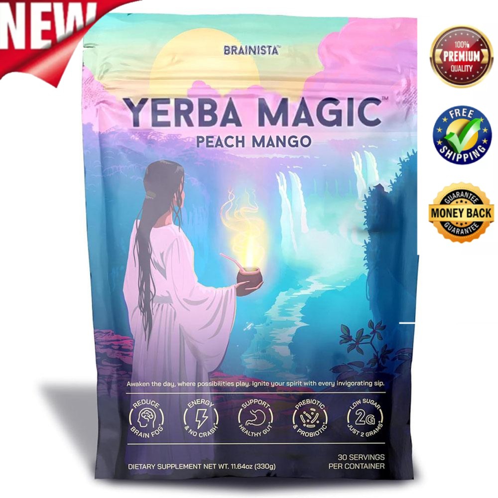 Yerba Mate Instant Tea Powder, 3-in-1 Super Drink-Clean Energy,Brain Fog Buster；