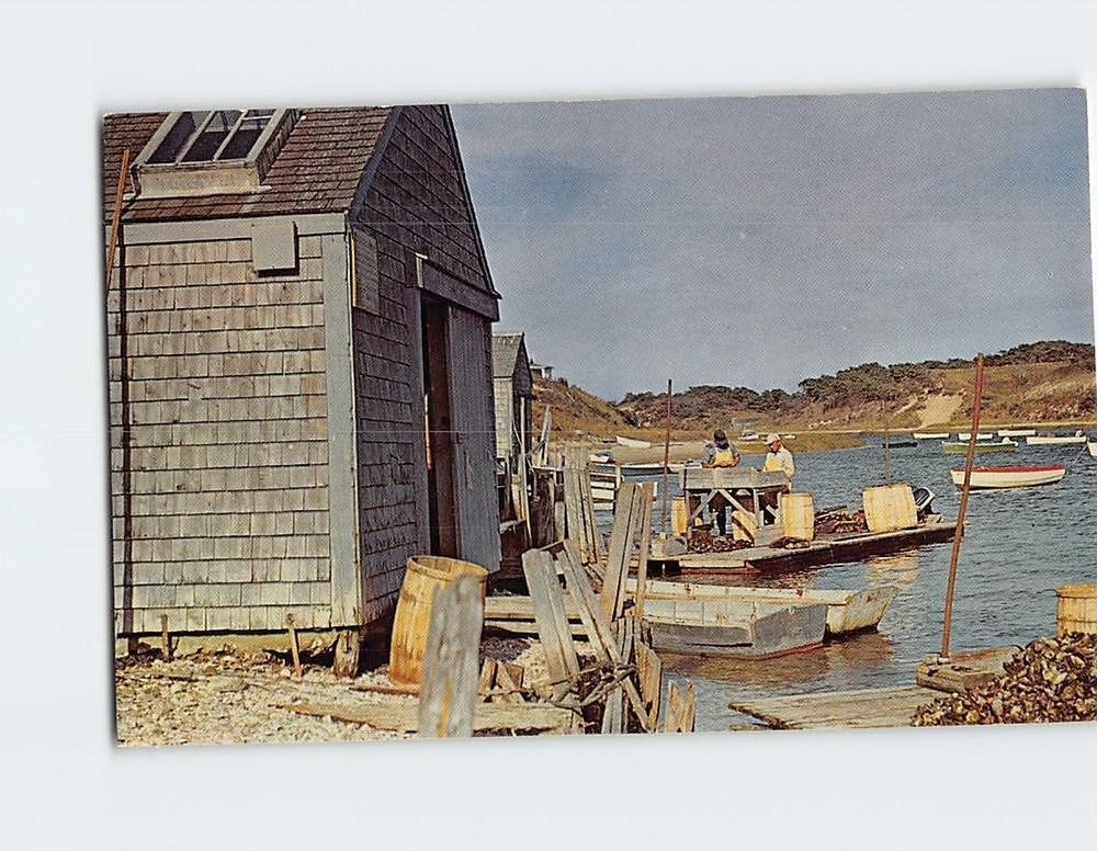 Postcard Oyster Houses on Oyster River Chatham Cape Cod Massachusetts USA