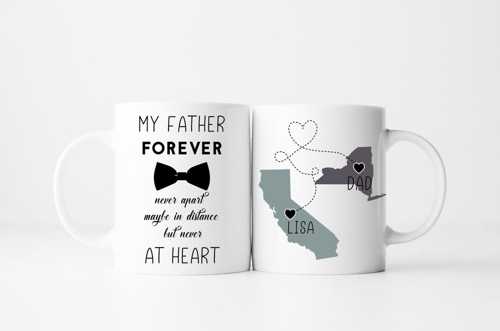 Fathers Day Mug For Father Long Distance Mug For Dadmoving States Mug From