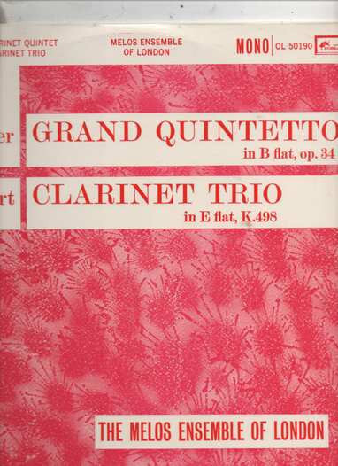 Weber Grand Quintet in B Flat & Trio in E Flat K F15851z Classical Music